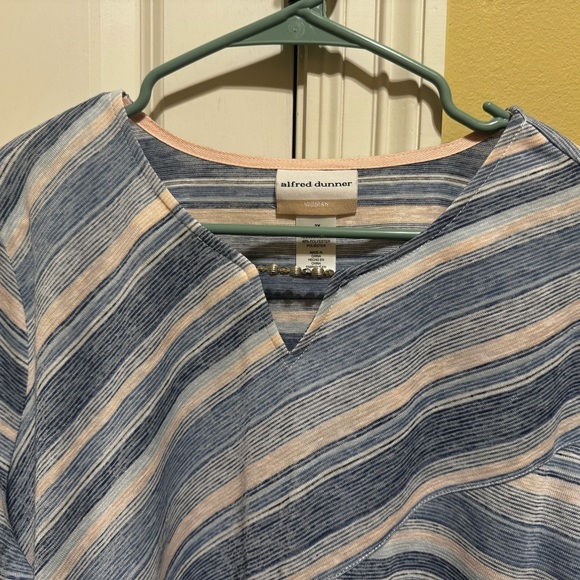 Alfred Dunner Women’s Plus Size A Fresh Start Striped 3/4 Sleeve Top Sz 2X - Picture 3 of 10